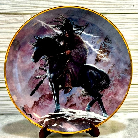 24k Gold Franklin Mint “Spirit Of The Storm" Limited Edition Plate HB1572 - Picture 1 of 3